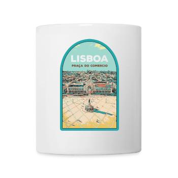 Illustration Commerce Square, Lisbon - Mug - white - Front