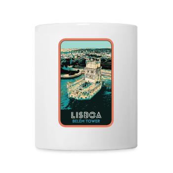 Tour de Belém au Portugal: Vue Marine - Mug blanc - blanc - Devant