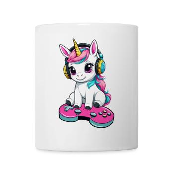 Licorne Gamer Fille - Mug blanc - blanc - Devant