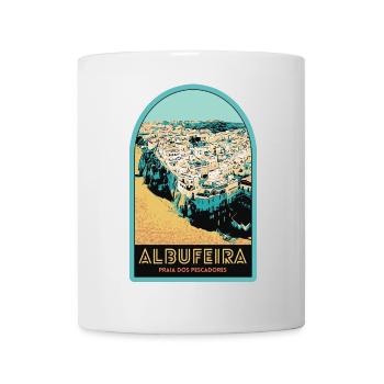 Illustration Albufeira aerial view - Mug - white - Front