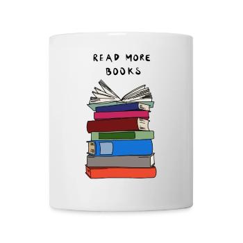 Lire la suite Livres - Bücherstapel - Mug blanc - blanc - Devant