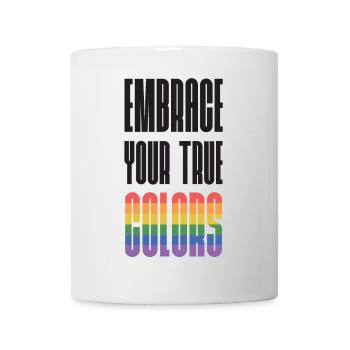 Mois de la fierté LGBT - Adoptez vos vraies couleurs - Mug blanc - blanc - Devant