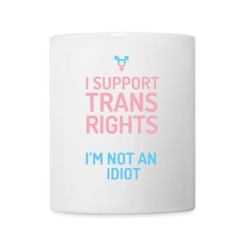 Ich unterstütze Trans-Rechte - Tasse - Weiß - Vorne