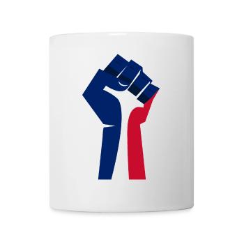 The Raised Fist (TriColor, Blue, White, Red) - Mug - white - Front