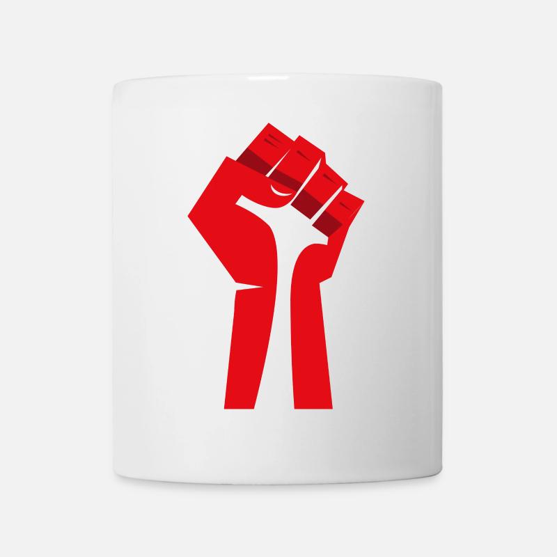 The Raised Fist (Red, White) - Mug - white