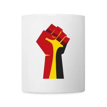 The Raised Fist (Red, Yellow, Black) - Mug - white - Front