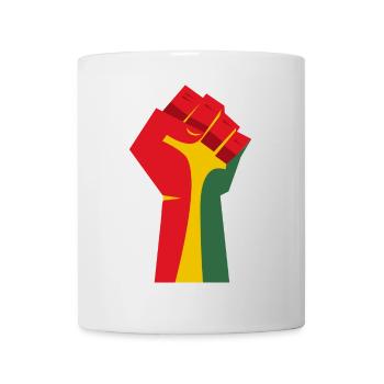 The Raised Fist (Red, Yellow, Green) - Mug - white - Front