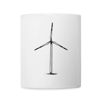 Windrad Illustration - Tasse - Weiß - Vorne
