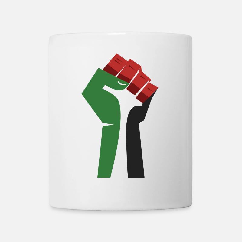 The Raised Fist (Green, White, Black, Red) - Mug - white