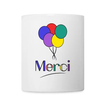MERCI. MAÎTRESSE. MAÎTRE. MERCI MAÎTRESSE - Mug blanc - blanc - Devant