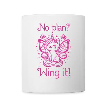 Pas de plan aile Chat licorne ailé - Mug blanc - blanc - Devant