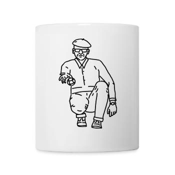 Petanque Spieler Rechtshänder - Tasse - Weiß - Vorne