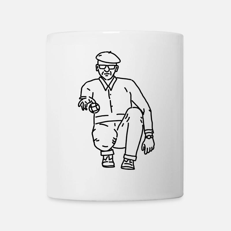 Petanque Player Right-Handed - Mug - white