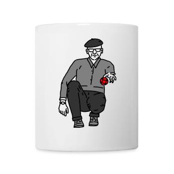 Petanque Spieler Linkshänder - Tasse - Weiß - Vorne