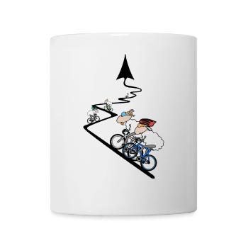 Radsport Berg fahren - Tasse - Weiß - Vorne
