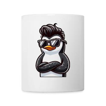 Cooler Pinguin mit Sonnenbrille Cartoon - Tasse - Weiß - Vorne