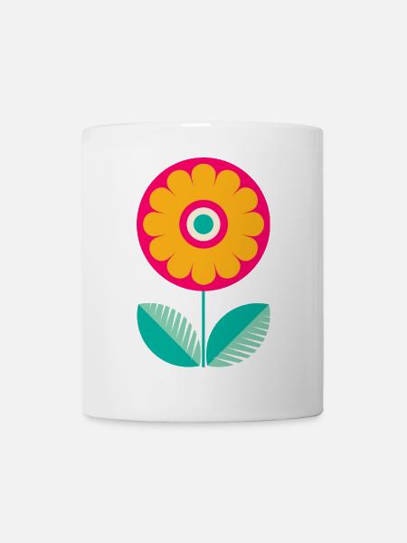Süße bunte Blume - Tasse - Weiß