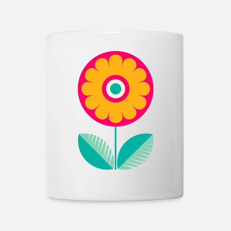 Süße bunte Blume - Tasse - Weiß