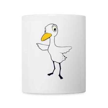 Skeptischer Vogel - Tasse - Weiß - Vorne