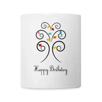 HAPPY BIRTHDAY. HAPPY BIRTHDAY. ANNIVERSARY. - Mug - white - Front