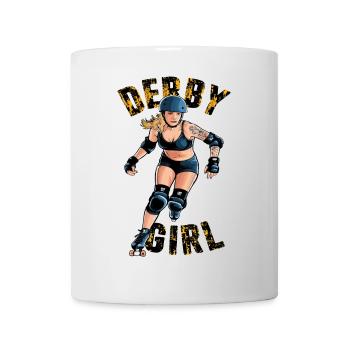 Rollschuhe Roller Derby Rollschuhfahren - Tasse - Weiß - Vorne