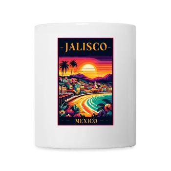 Design de coucher de soleil à Jalisco, au Mexique - Mug blanc - blanc - Devant