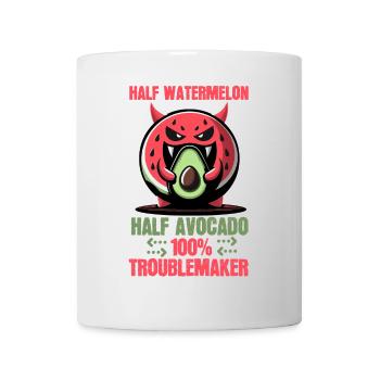 Half Watermelon, Half Avocado, All Trouble! - Mug - white - Front