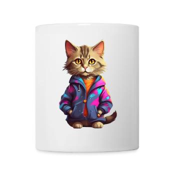 Stylish Urban Cat - Mug - white - Front
