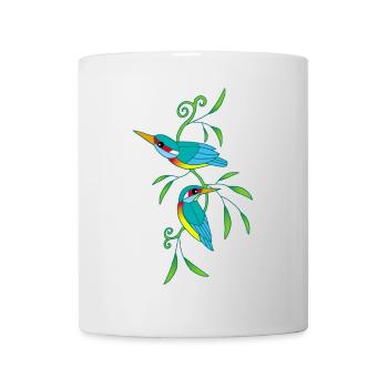 Vögel und Natur - Tasse - Weiß - Vorne