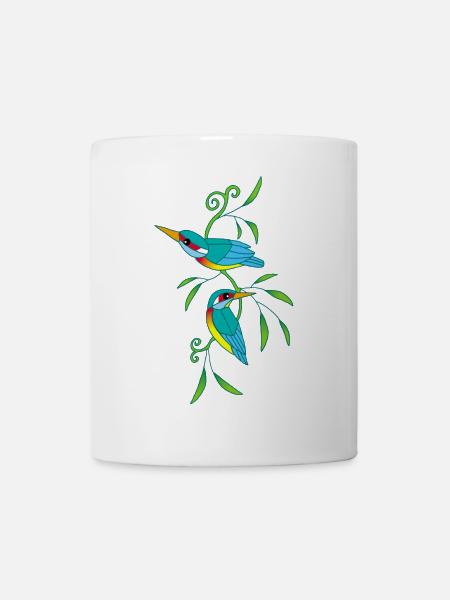 Vögel und Natur - Tasse - Weiß