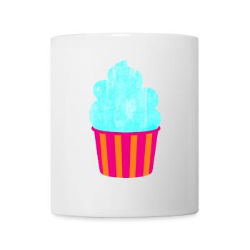 Eis Icecream Becher Streifen cyan Sommer Eiscreme - Tasse - Weiß - Vorne