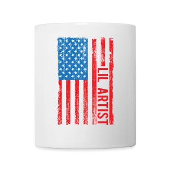 USA Artist Lil Artist Cool Flag Gift Idea - Tasse - Weiß - Vorne