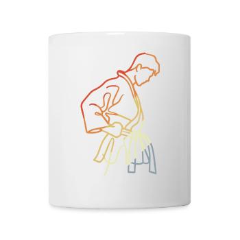 Boys Karate Sketch Vintage Look - Mug - white - Front