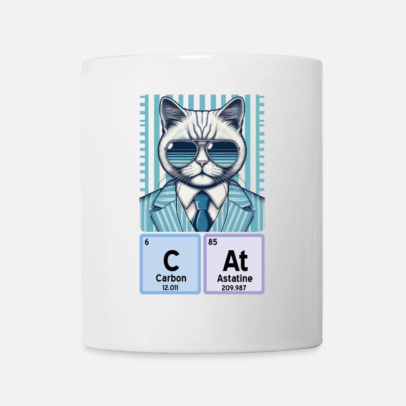 Chemie-Katze: Der coole Katalysator - Tasse - Weiß