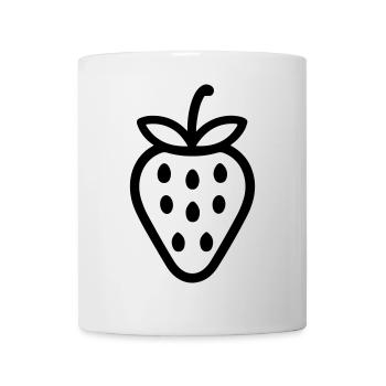 Erdbeere - Tasse - Weiß - Vorne
