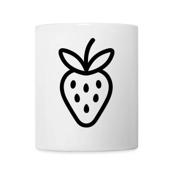 Erdbeere - Tasse - Weiß - Vorne