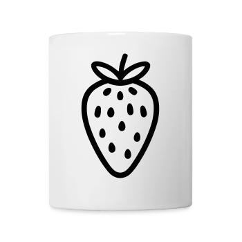 Erdbeere - Tasse - Weiß - Vorne
