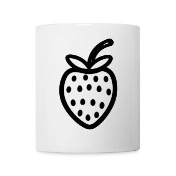 Erdbeere - Tasse - Weiß - Vorne