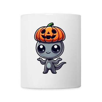 Halloween Alien citrouille chapeau fantaisiste - Mug blanc - blanc - Devant