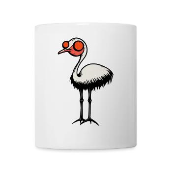 Autruche Halloween Bande dessinée drôle - Mug blanc - blanc - Devant