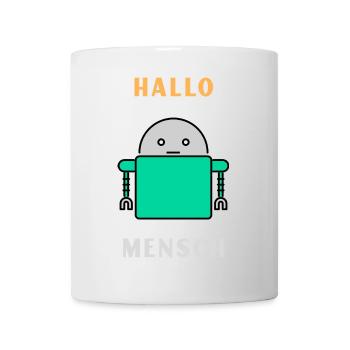 Hello Human - Robot Greeting - Mug - white - Front