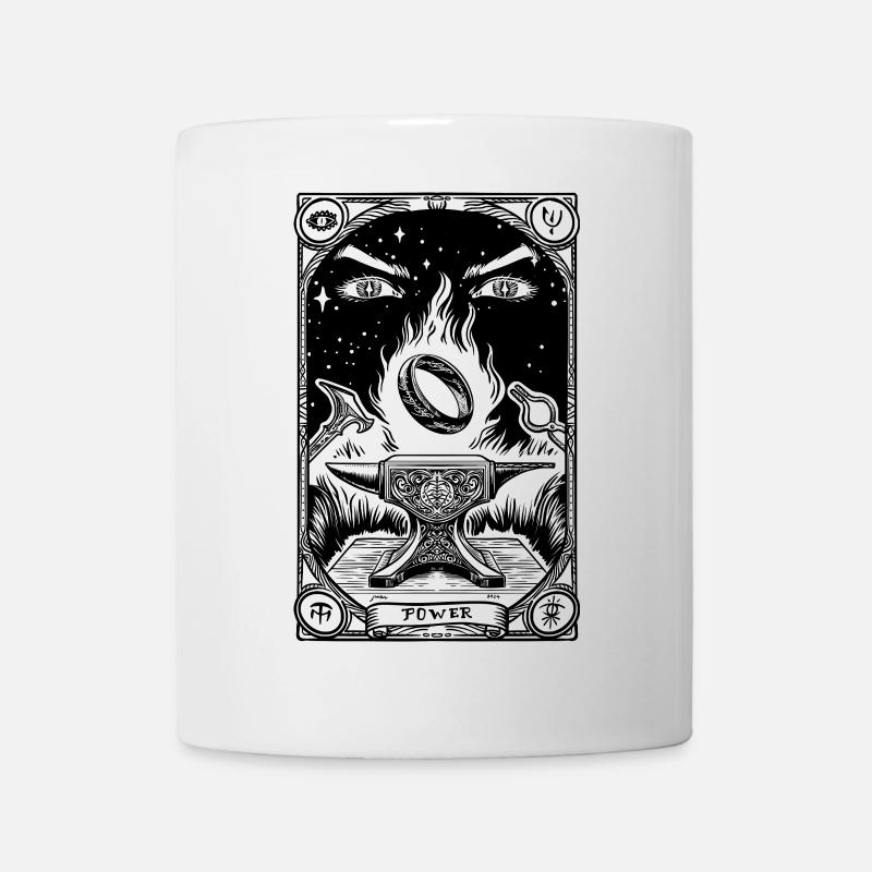 Ein Ring Tarot schwarz - Tasse - Weiß