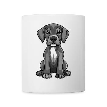 Dogue Allemand Chien Bande Dessinée Mignon - Mug blanc - blanc - Devant