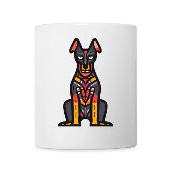 Dobermann Hund Halloween Tier - Tasse - Weiß - Vorne