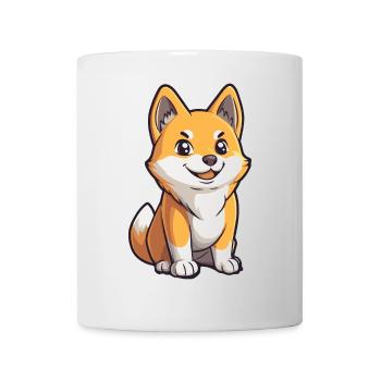 Akita Inu Chien Bande dessinée Mignon - Mug blanc - blanc - Devant