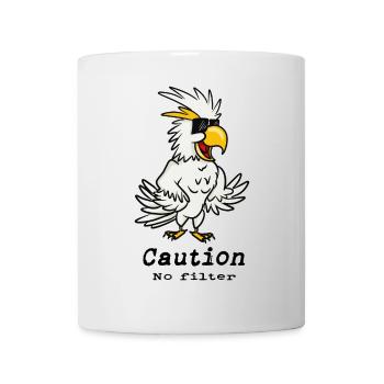 Cockatoo 'Caution no filter' - Mug - white - Front