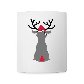 Orignal avec chapeau de Noël - Mug blanc - blanc - Devant