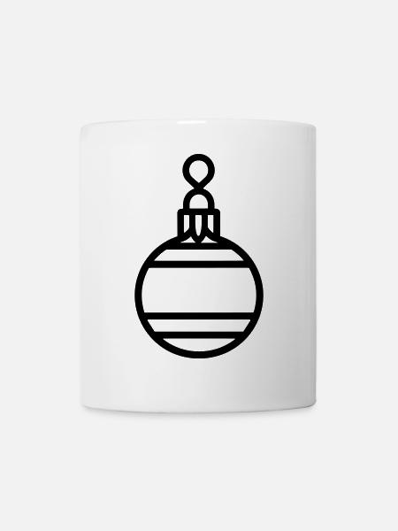 Boule de Noël - Mug blanc - blanc