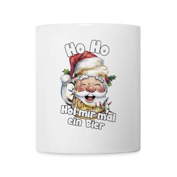 Ho Ho Hol mir mal ein Weihnachtsbier Santa Claus - Tasse - Weiß - Vorne