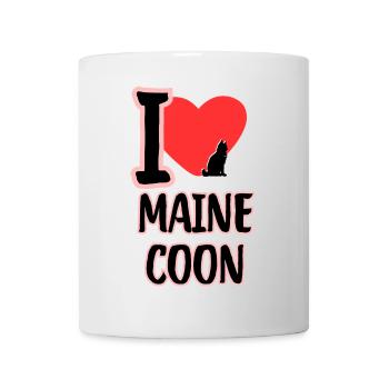 I Love Maine Coon - Mug blanc - blanc - Devant